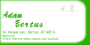 adam bertus business card